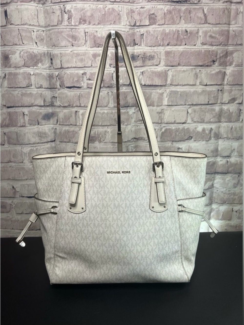 Michael Kors Cream Logo-Print Tote